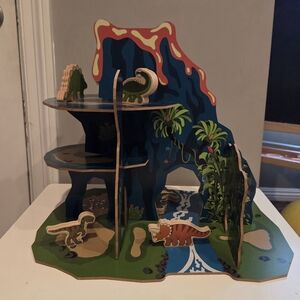 IKEA Dinosaur Playset with Blue and Green Accents